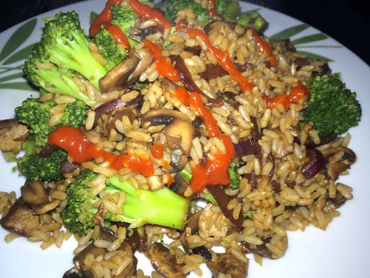 Photo of vegan veggie fried rice