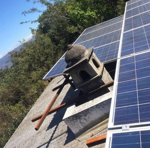 rusted supports for the solar panels
