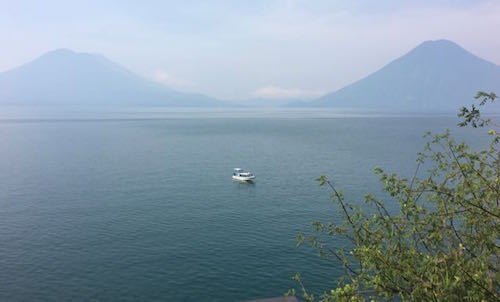 Looking across the lake toward our final destination -- home