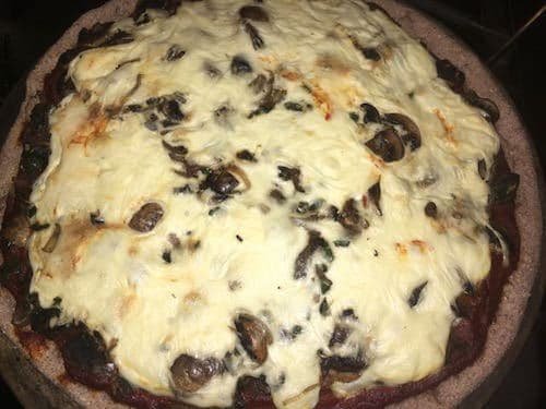 Pizza with cornmeal crust