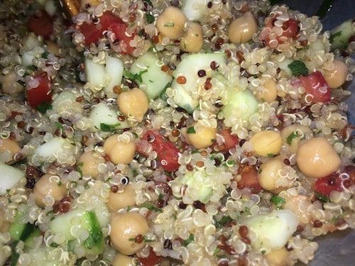 quinoa garbanzo salad