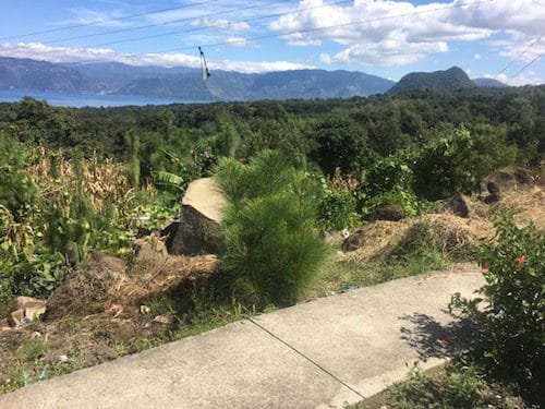 The view from Chuk Muk toward Panajachel and Cerro de Oro
