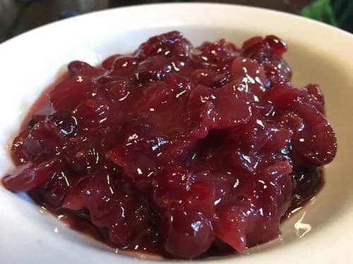 Cranberry orange sauce with dried cranberries