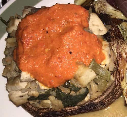 Stuffed Portobello mushrooms (vegan)