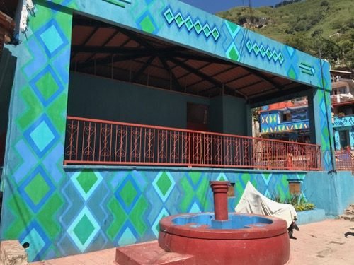 Stage in Santa Catarina Palopo's central square