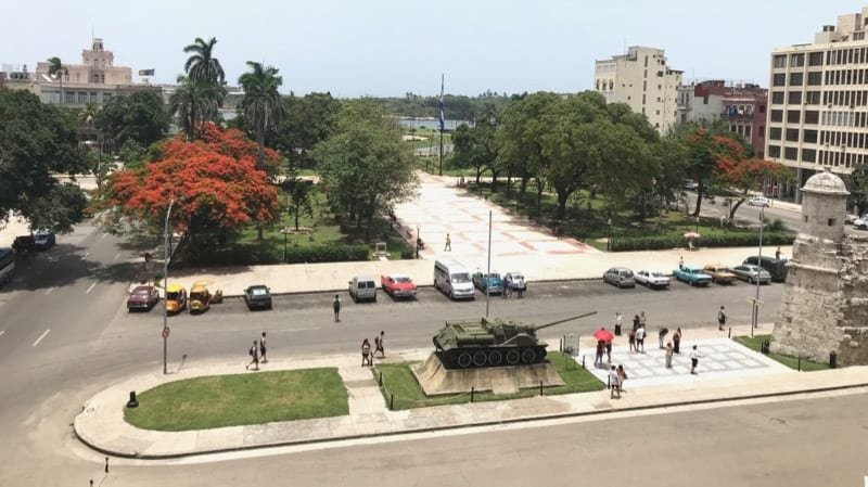 View from the balcony of the Museo de la Revolución in Havana Vieja.