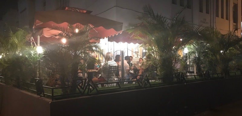 Patio dining at Cafe d la Esquina