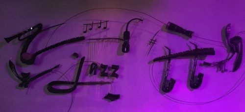 Sign above the stage at the Jazz Cafe in Havana
