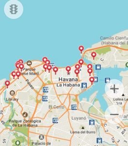 Image of the maps.me map of Havana