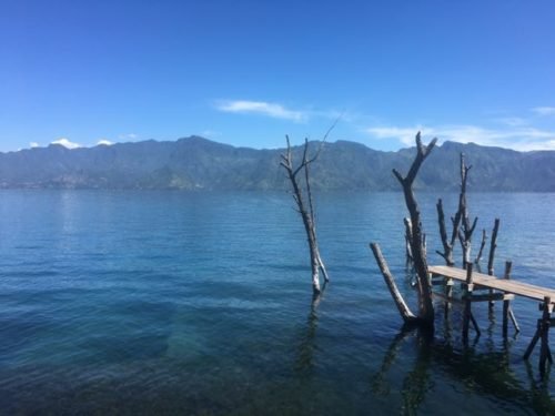 A perfect morning for a swim in Lake Atitlan