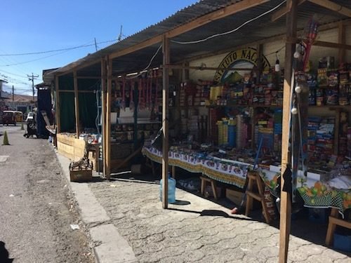 Firecracker stalls in Panajachel