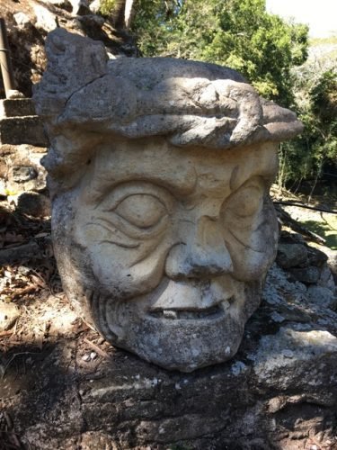 Old man's head sculptue, Copán