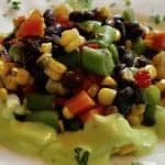 tropical vegetable salad with black beans